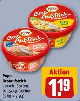 REWE Popp Brotaufstrich Angebot