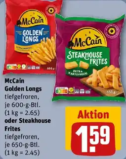 REWE McCain Golden Longs oder Steakhouse Frites Angebot