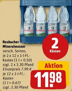 REWE Rosbache Mineralwasser Angebot
