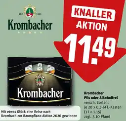 REWE Krombacher Pils oder Alkoholfrei Angebot