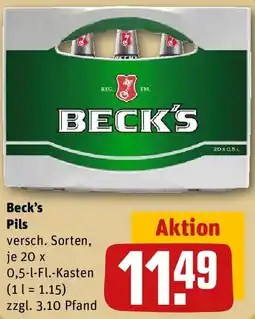 REWE Beck's Pils Angebot