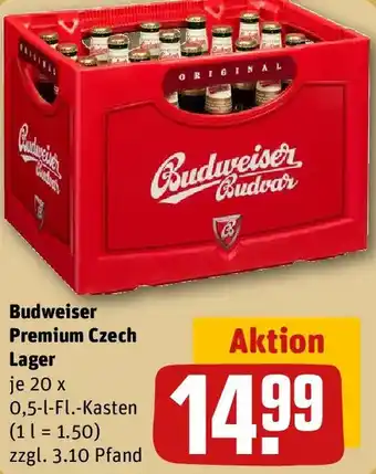 REWE Budweiser Premium Czech Lager Angebot