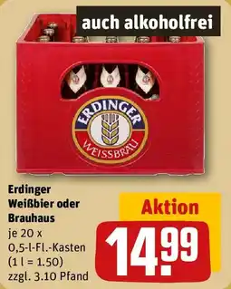 REWE Erdinger Weißbier oder Brauhaus Angebot