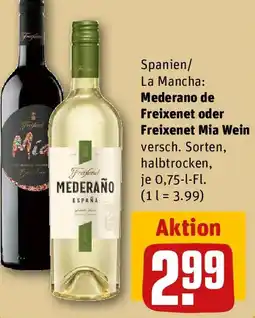 REWE Mederano de Freixenet oder Freixenet Mia Wein Angebot
