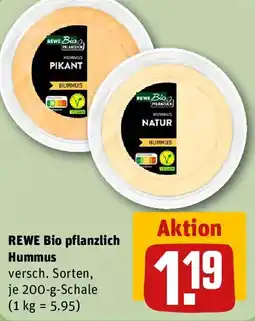 REWE REWE Bio pflanzlich Hummus Angebot