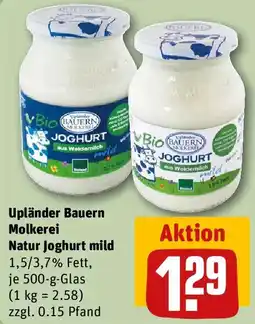 REWE Upländer Bauern Molkerei Natur Joghurt mild Angebot
