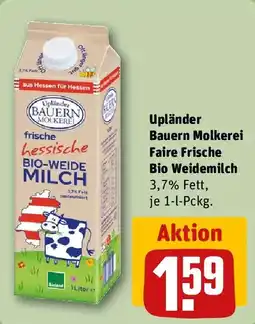 REWE Upländer Bauern Molkerei Faire Frische Bio Weidemilch Angebot