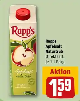 REWE Rapps Apfelsaft Naturtrüb Direktsaft Angebot