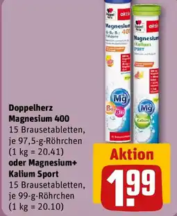 REWE Doppelherz Magnesium 400 oder Magnesium+ Kalium Sport Angebot