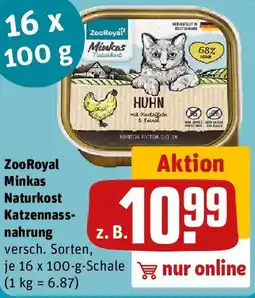 REWE Zoo Royal Minkas Naturkost Katzennassnahrung Angebot
