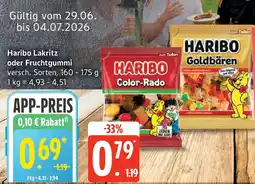 Edeka Haribo Lakritz oder Fruchtgummi Angebot