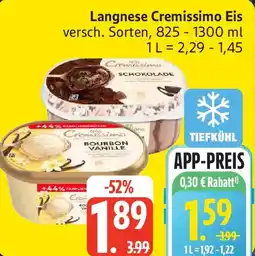 Edeka Langnese Cremissimo Eis Angebot
