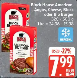Edeka Block House American, Angus, Cheese, Block oder Bio Burger Angebot