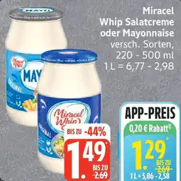Edeka Miracel Whip Salatcreme oder Mayonnaise Angebot