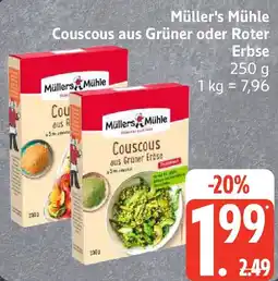 Edeka Müller's Mühle Couscous aus Grüner oder Roter Erbse Angebot