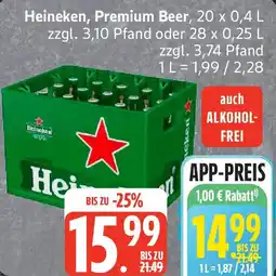 Edeka Heineken, Premium Beer Angebot