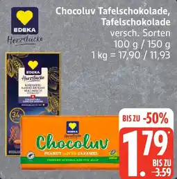Edeka EDEKA Herzstücke Chocoluv Tafelschokolade, Tafelschokolade Angebot