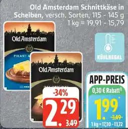 Edeka Old Amsterdam Schnittkäse in Scheiben Angebot
