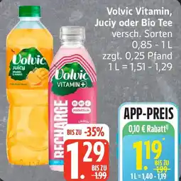 Edeka Volvic Vitamin, Juciy oder Bio Tee Angebot
