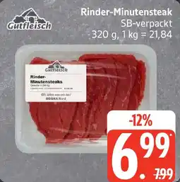 Edeka Gutfleisch Rinder-Minutensteak SB-verpackt Angebot