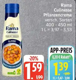 Edeka Rama Culinesse Pflanzencreme Angebot
