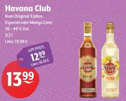 Getränke Hoffmann Havana Club Rum Original 3 Jahre, Especial oder Mango Lime Angebot
