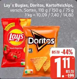 Edeka Lay's Bugles, Doritos, Kartoffelchips Angebot