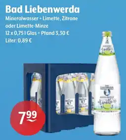 Getränke Hoffmann Bad Liebenwerda Mineralwasser + Limette, Zitrone oder Limette-Minze Angebot