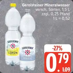 Edeka Gerolsteiner Mineralwasser Angebot