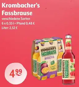 Getränke Hoffmann Krombacher's Fassbrause Angebot