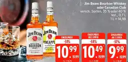 Edeka Jim Beam Bourbon Whiskey oder Canadian Club Angebot