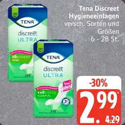 Edeka Tena Discreet Hygieneeinlagen Angebot