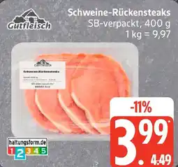 Edeka Gutfleisch Schweine-Rückensteaks SB-verpackt Angebot