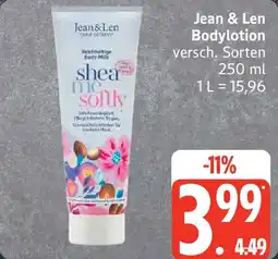 Edeka Jean & Len Bodylotion Angebot