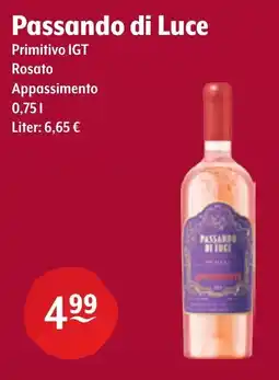 Getränke Hoffmann Passando di Luce Primitivo IGT Rosato Appassimento Angebot