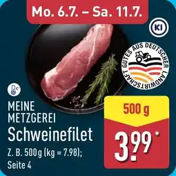 Aldi Nord MEINE METZGEREI Schweinefilet Angebot