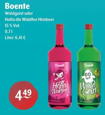 Getränke Hoffmann Boente Waldgeist oder Holla die Waldfee Himbeer Angebot