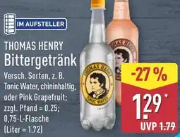 Aldi Nord THOMAS HENRY Bittergetränk Angebot