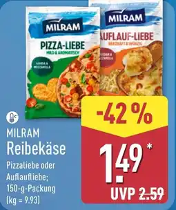 Aldi Nord MILRAM Reibekäse Angebot