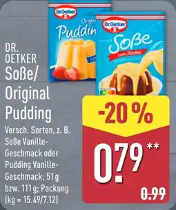 Aldi Nord DR. OETKER Soße/ Original Pudding Angebot