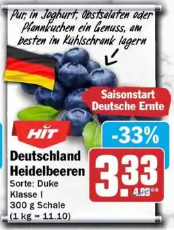 HIT Deutschland Heidelbeeren Angebot