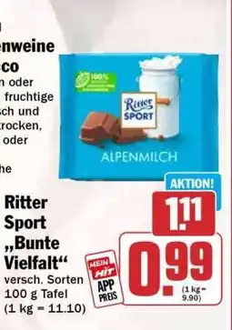 HIT Ritter Sport Bunte Vielfalt Angebot