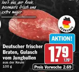 HIT Deutscher frischer Braten, Gulasch vom Jungbullen Angebot