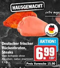 HIT Deutscher frischer Rückenbraten, Steaks Angebot