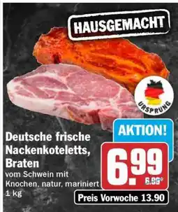HIT Deutsche frische Nackenkoteletts, Braten Angebot
