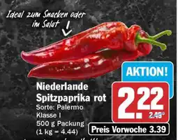 HIT Niederlande Spitzpaprika rot Angebot
