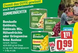 HIT Bonduelle Goldmais, Goldmais Mix, Hülsenfrüchte oder Grüngemüse feine Auslese Angebot