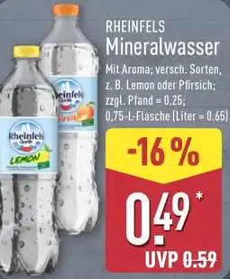 Aldi Nord RHEINFELS Mineralwasser Angebot