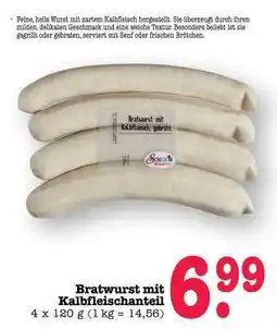 Scheck-in-Center Bratwurst mit Kalbfleischanteil Angebot