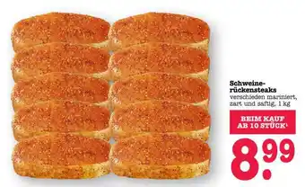 Scheck-in-Center Schweinerückensteaks Angebot